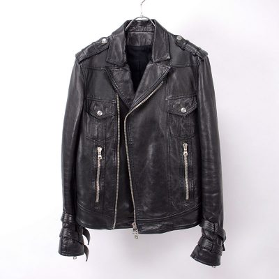 【13AW】Leather biker jacket/レザーバイカーライダースジャケット