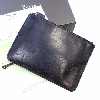 BERLUTI カリグラフィ クラッチバッグ-