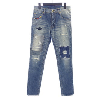 ウノピュウノウグァーレトレ/1 PIU 1 UGUALE 3 16SS FOUNDER DENIM レインボーステッチ デニムパンツ お買取