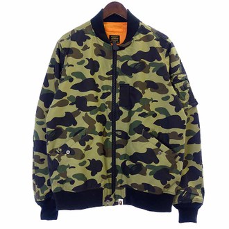 アベイシングエイプ/A BATHING APE カモフラ柄 MA-1 ボンバー