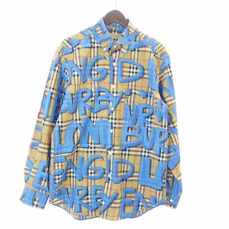 バーバリー Burberry 18ss グラフィティプリントヴィンテージチェック長袖シャツ参考買取価格38 000 40 000円前後 Blowz 買取実績 ブランド服 ブランド古着の買取率ほぼ100 のblowz ブロウズ の買取実績 少々の汚れ ダメージでも買取いたします 送料 査定料