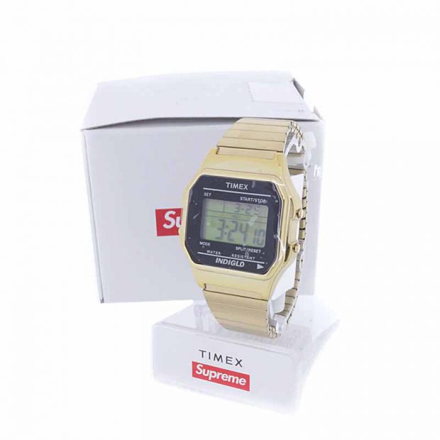 シュプリーム/SUPREME 19AW Timex Digital WatchGold タイメックス 買取参考金額20,000～25,000円前後