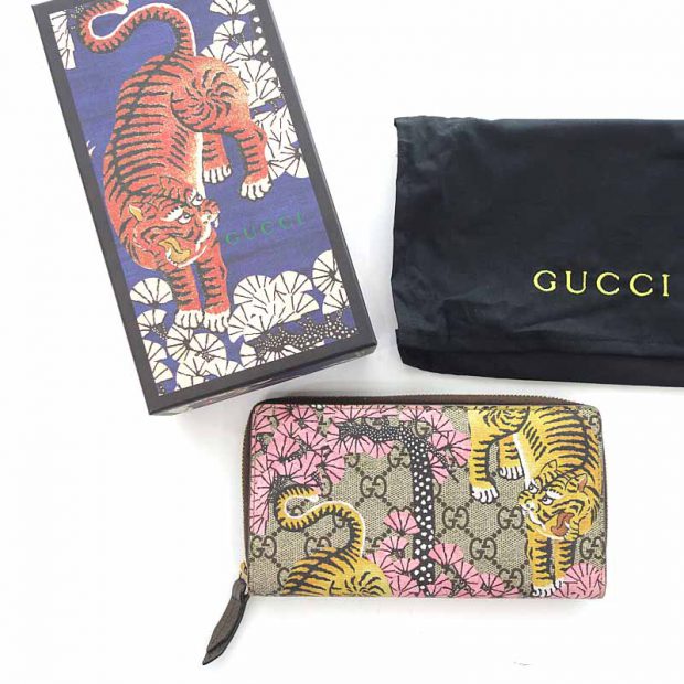 GUCCI ベンガル タイガー ラウンドファスナー 長財布 GGスプリーム 