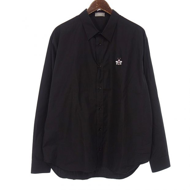 ディオール/DIOR 19SS × KAWS BEE 刺繍 コットン 長袖 シャツ