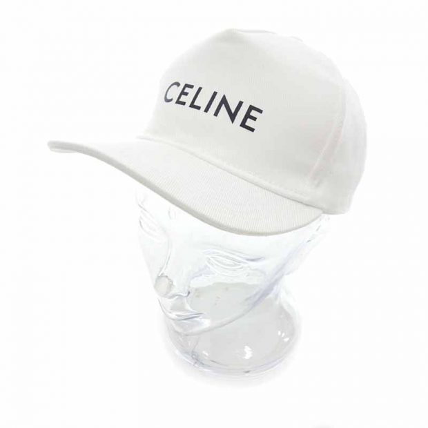 セリーヌ/CELINE 21SS ロゴ刺繍 コットン ストレッチ 帽子 キャップ 