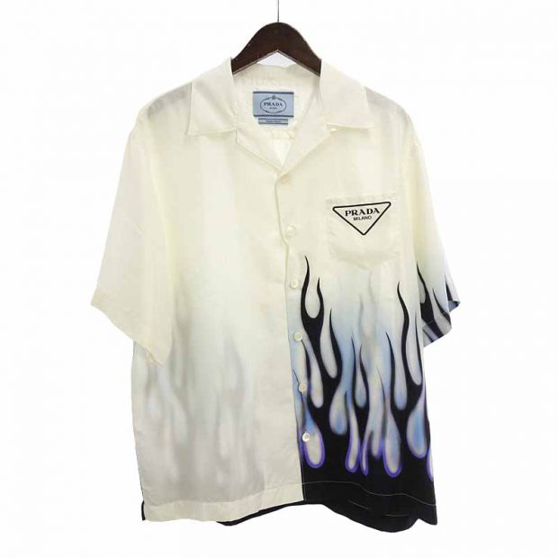 プラダ/PRADA Double Match silk shirt ダブルマッチシルクシャツ 買取参考金額 50,000円から60,000円前後