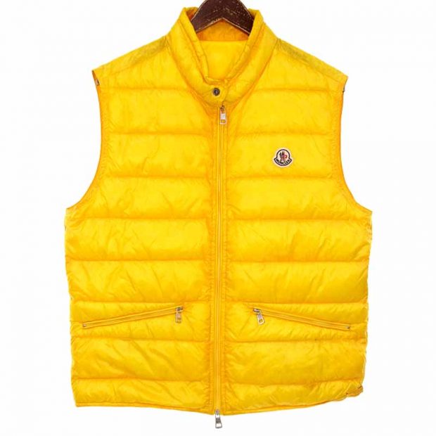 モンクレール/MONCLER GUI GILET ギュイ ダウンベスト ライトダウン イエロー 買取参考金額15,000～20,000円前後