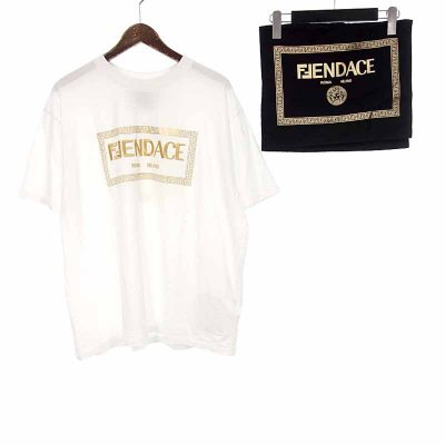 フェンディ/FENDI × VERSACE 22SS FENDACE ロゴ 刺繍 半袖 Tシャツ 買取参考金額 15,000～20,000円前後