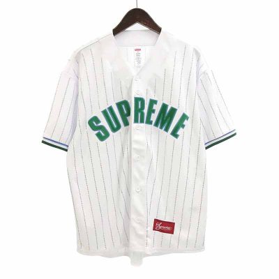 シュプリーム/SUPREME 22SS Rhinestone Stripe Baseball シャツ 買取参考金額8,000～10,000円前後