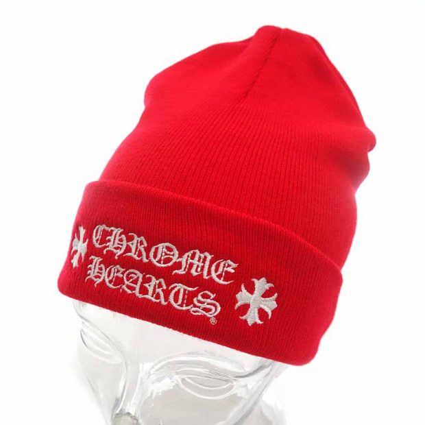 クロムハーツ/CHROME HEARTS LOGO BEANIE　WATCH CAP ニット帽 ビーニー キャップ 買取参考金額20,000～40,000円前後