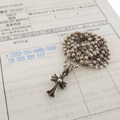 クロムハーツ/CHROME HEARTS CRS BBYFAT ベイビーファット チャーム シルバーネックレス 買取参考金額60,000～90,000円前後