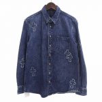 クロムハーツ/CHROME HEARTS LOOSEENDS LS CRS PATCH クロスパッチ デニム長袖シャツ 買取参考金額100,000～300,000円前後