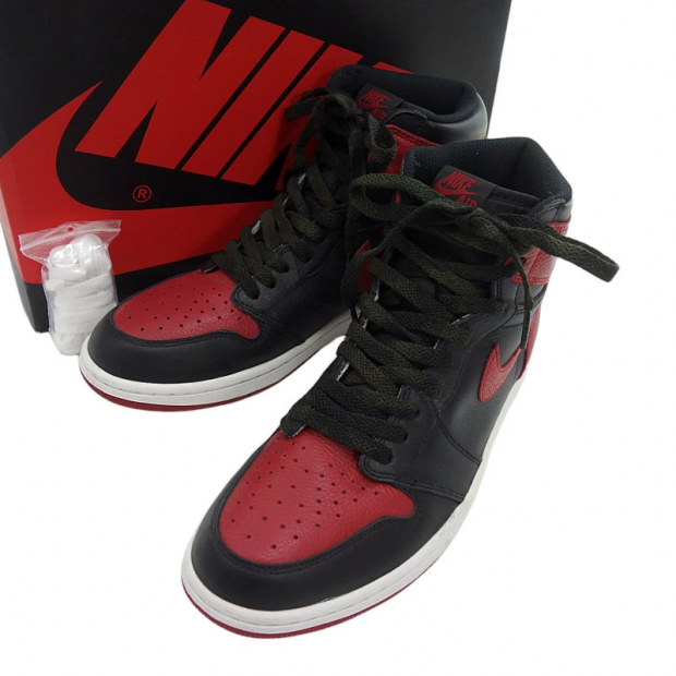 ナイキ NIKE AIR JORDAN 1 RETRO HIGH OG BRED スニーカー 2016年製 555088-001 買取金額30,000円