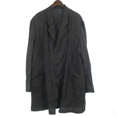 ヨウジヤマモト YOHJI YAMAMOTO 25SS インク ダイ ツイル シングル ラペル スイッチング ジャケット 買取金額40,000円