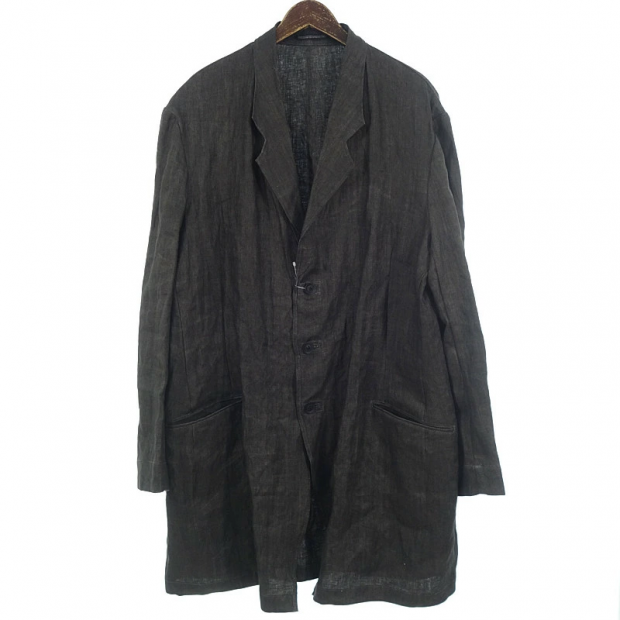 ヨウジヤマモト YOHJI YAMAMOTO 25SS インク ダイ ツイル シングル ラペル スイッチング ジャケット 買取金額40,000円