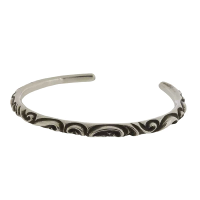 クロムハーツ CHROME HEARTS BANGLE SCROLL スクロールバンド シルバーブレスレット 買取金額75,000円