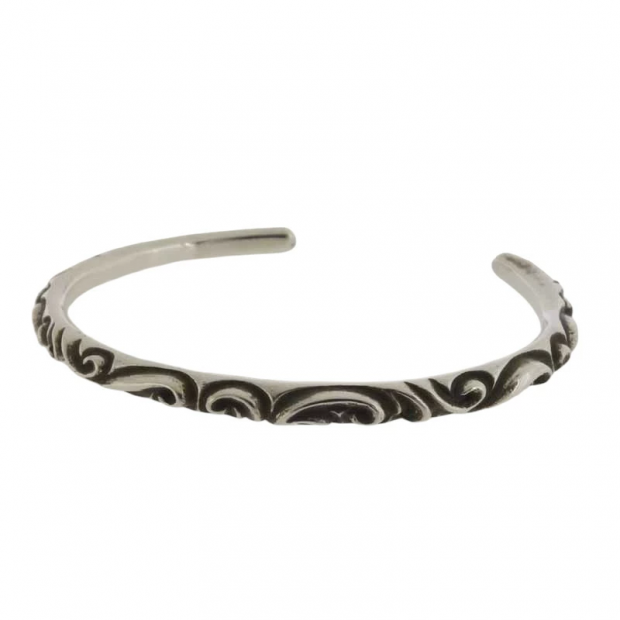 クロムハーツ CHROME HEARTS BANGLE SCROLL スクロールバンド シルバーブレスレット 買取金額75,000円