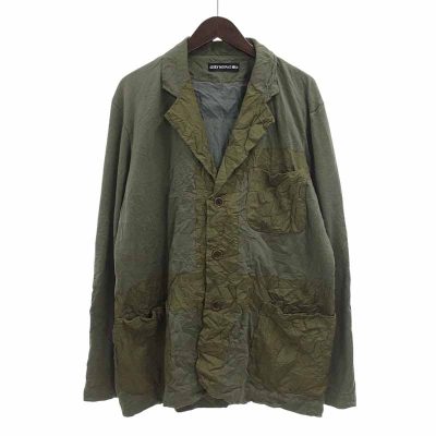 イッセイミヤケ ISSEY MIYAKE シワ加工 3B コットン ポリエステル ト カーキジャケット 買取金額10,000円