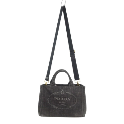 プラダ PRADA カナパ デニム地 2WAY ショルダーバッグ ハンドバッグ 買取金額24,000円