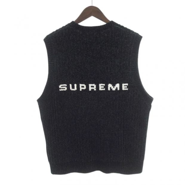 シュプリーム SUPREME 24AW Chenille Sweater Vest Black ベスト 買取金額8,000円
